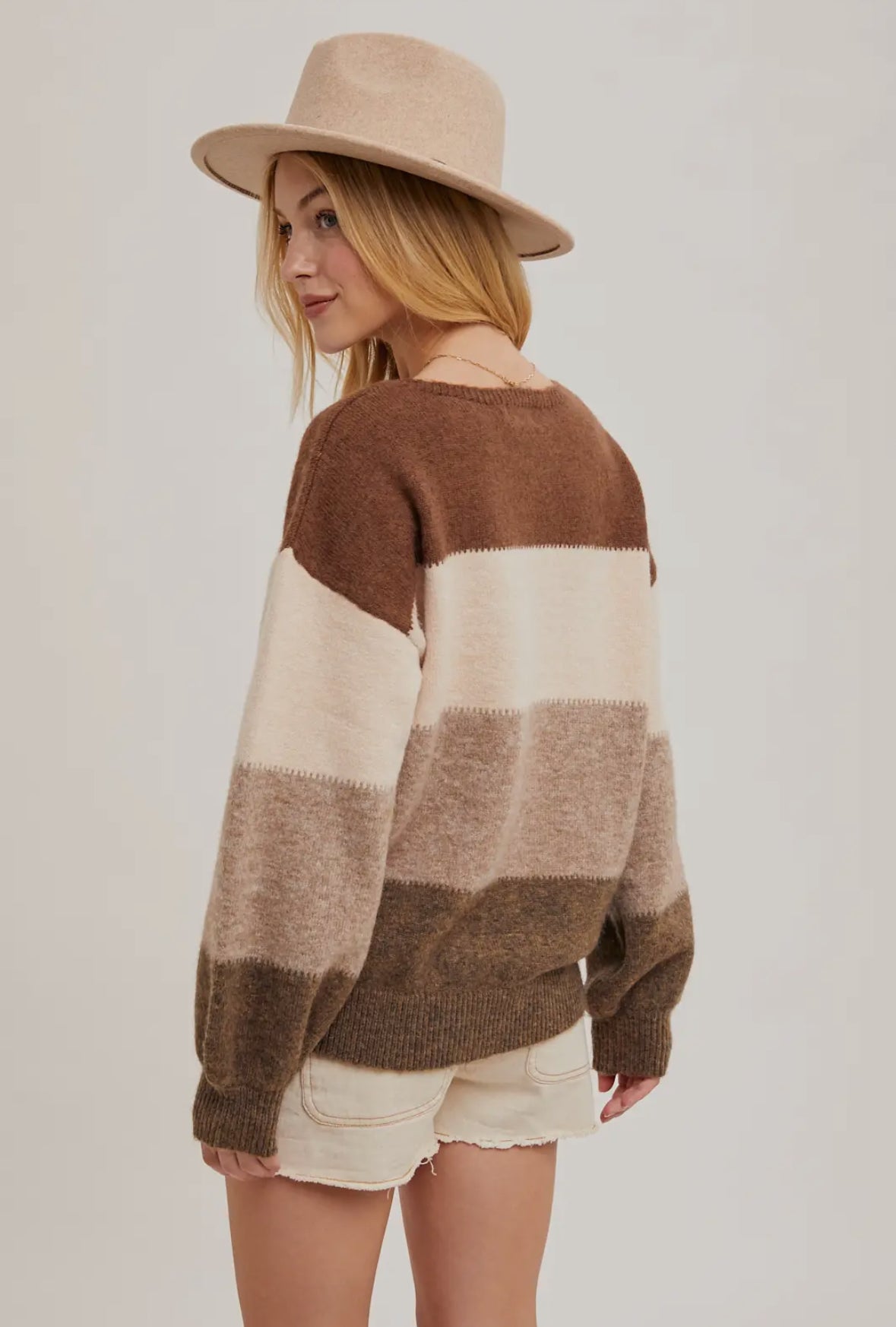 Harvest Hues Color Block Sweater