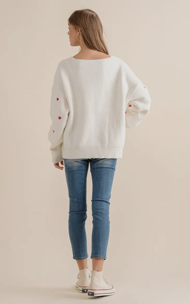 All hearts Boxy Knit Sweater